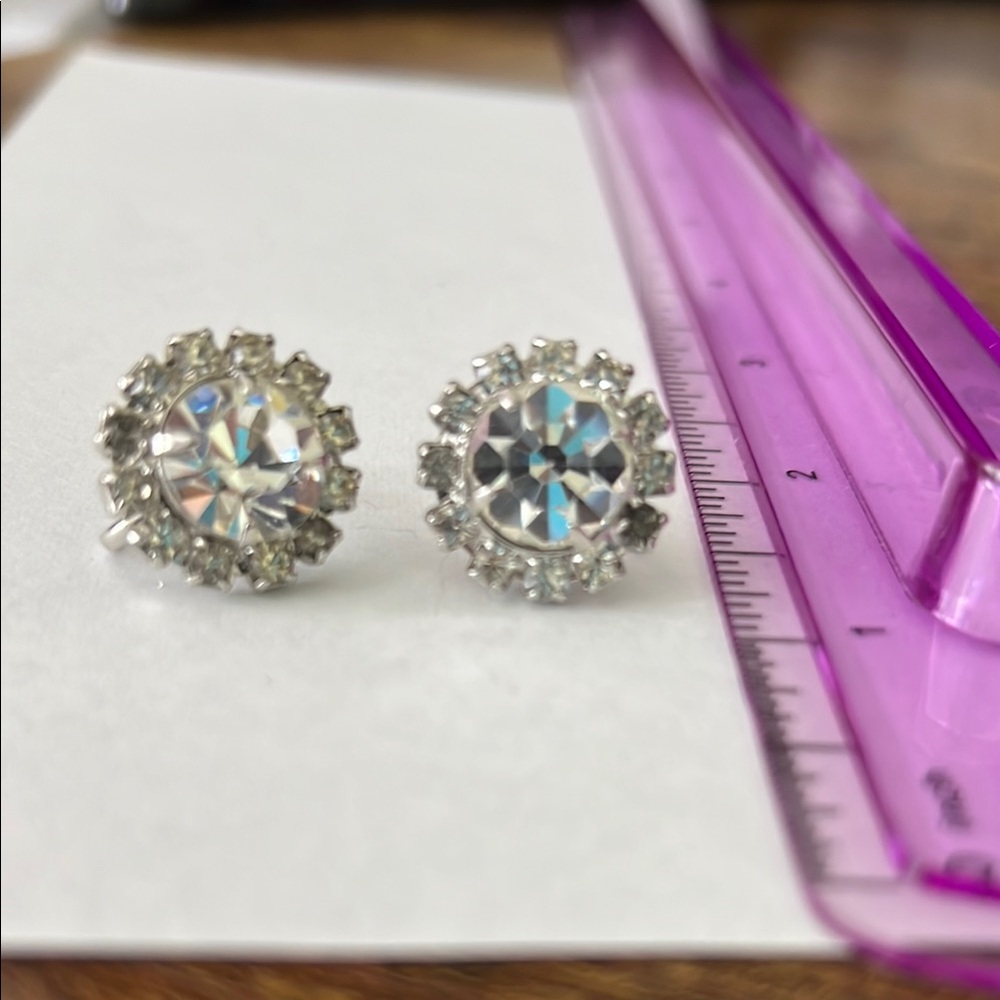 Vintage Silver clip on Earrings